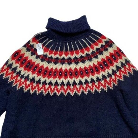 NWT Gap Split-Hem Fair Isle Wool Blend Sweater Size XL - Picture 8 of 8